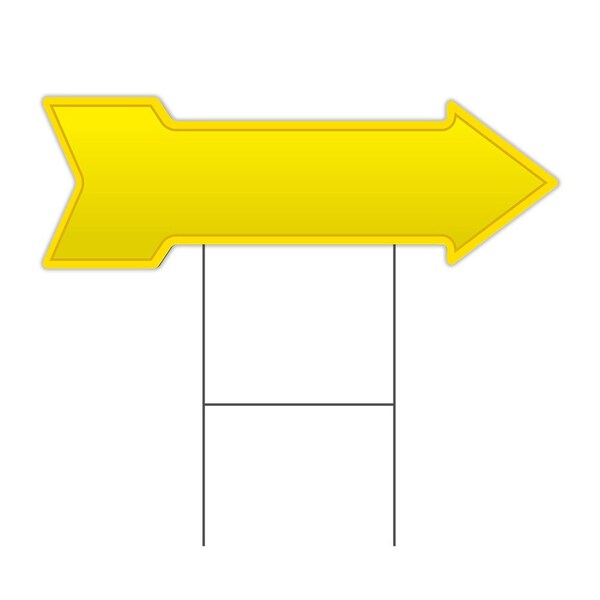 Yellow Arrow Yard Sign Funny Home Decor 30in Wide